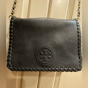 Tory Burch Black Crossbody with Chain Accent